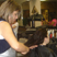 combing hair