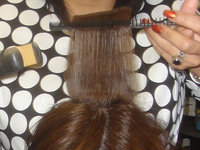 straightening hair